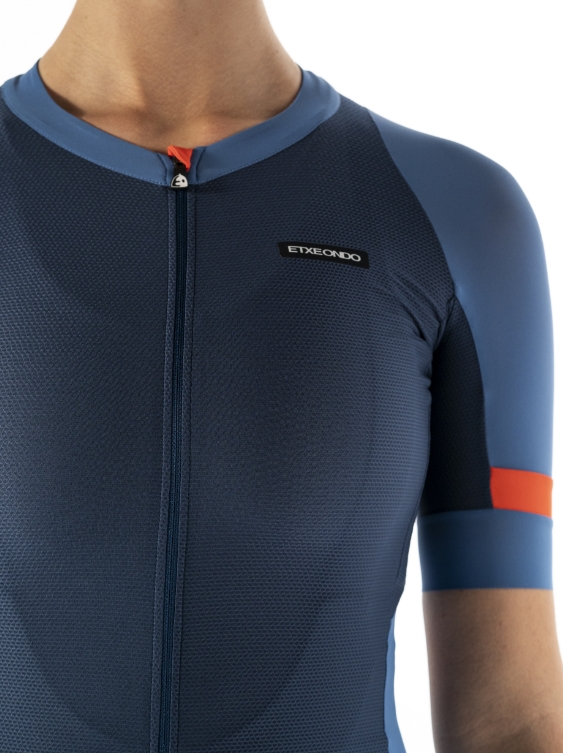 MAILLOT MENDIA - AZUL/NARANJA